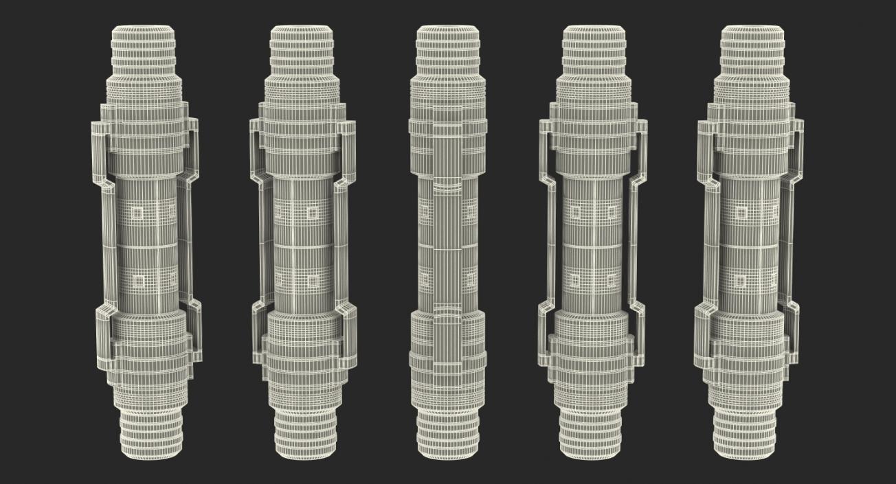 Sci-Fi Anodized Piston 3 3D model