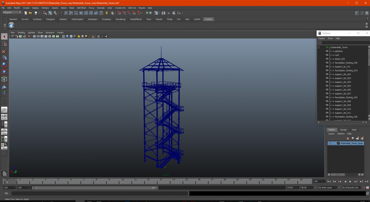 3D Waterslide Tower