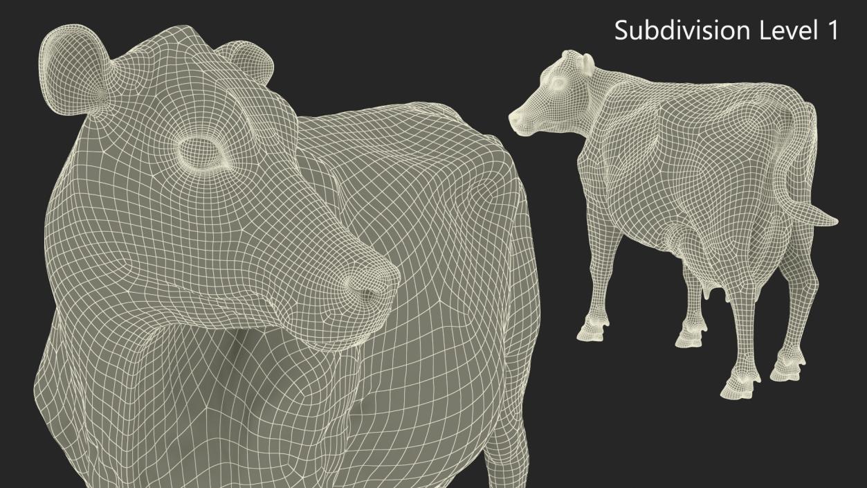 Channel Island Cow Beige 3D model