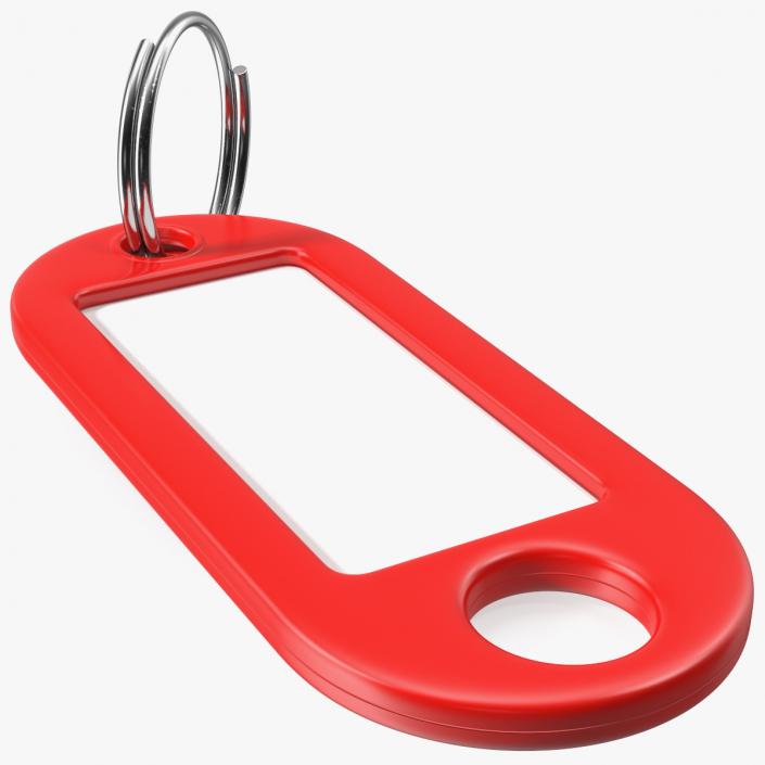 3D Plastic Key Tag with Split Ring