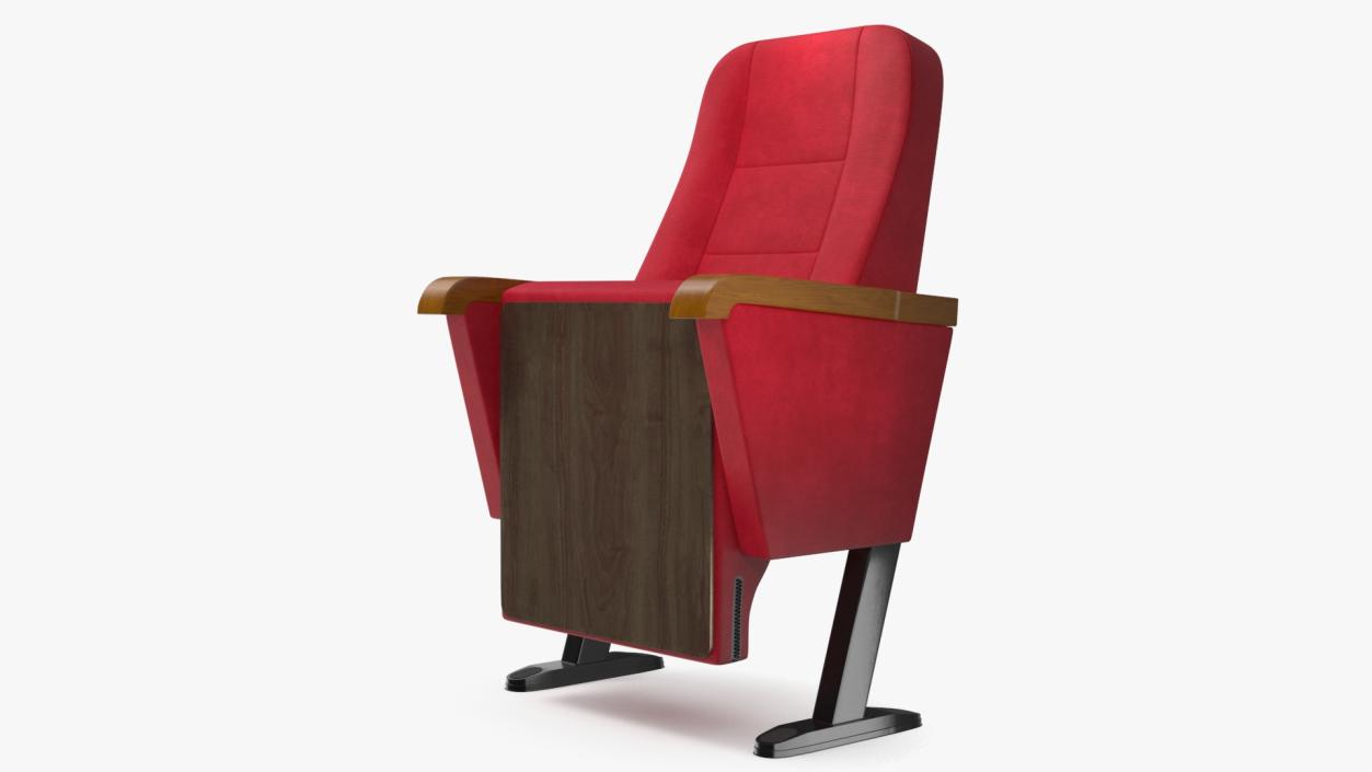 3D model Push Back Auditorium Chair Red