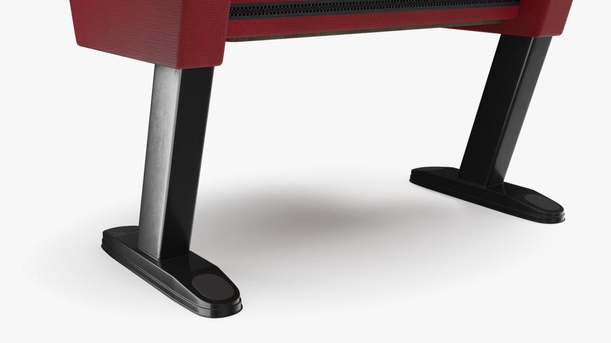 3D model Push Back Auditorium Chair Red