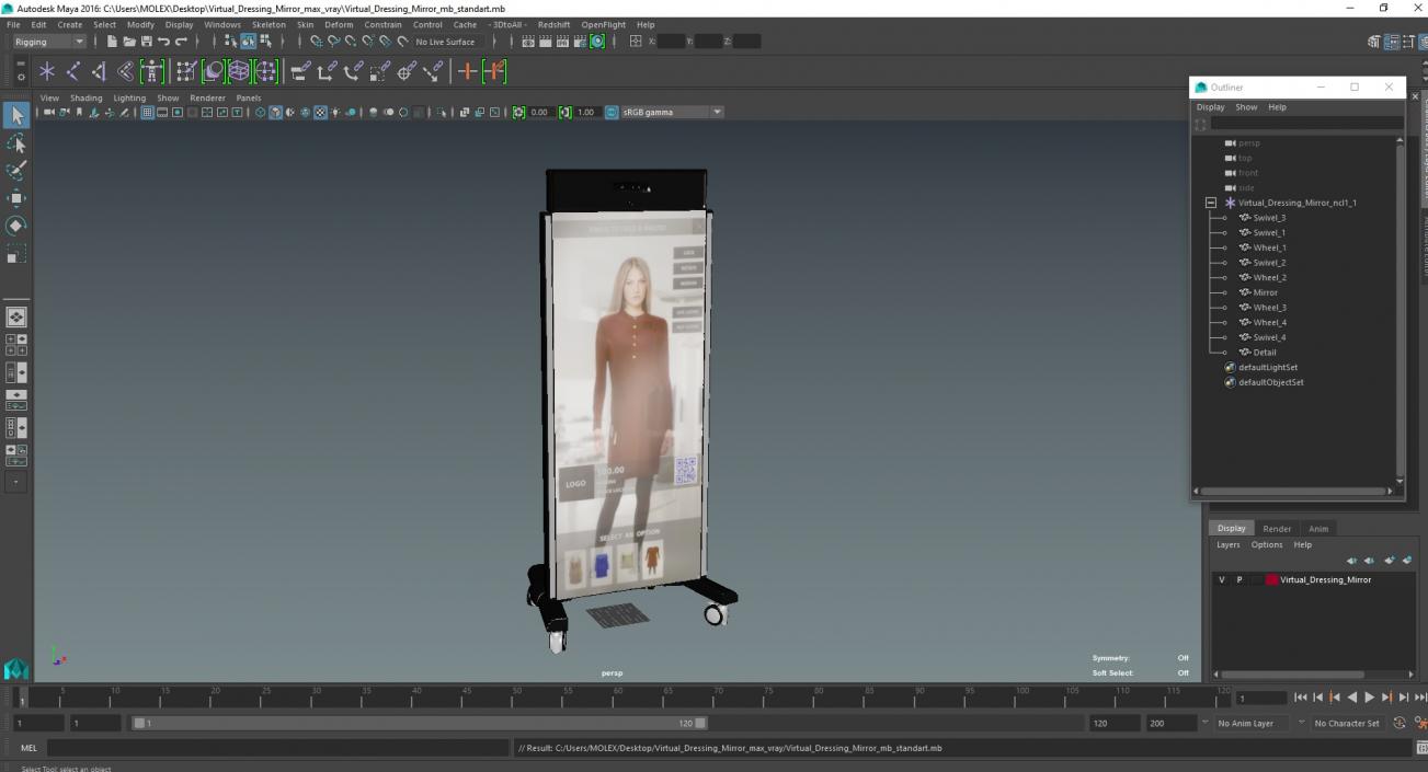 3D Virtual Dressing Mirror model