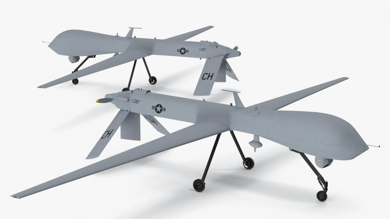 3D Unmanned Aerial Vehicle Reaper Drone MQ-1 Rigged model