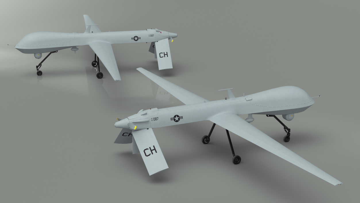 3D Unmanned Aerial Vehicle Reaper Drone MQ-1 Rigged model