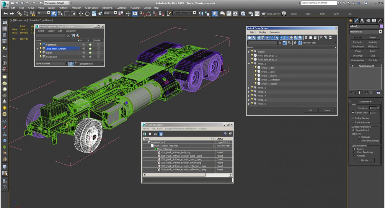 3D Truck Chassis model