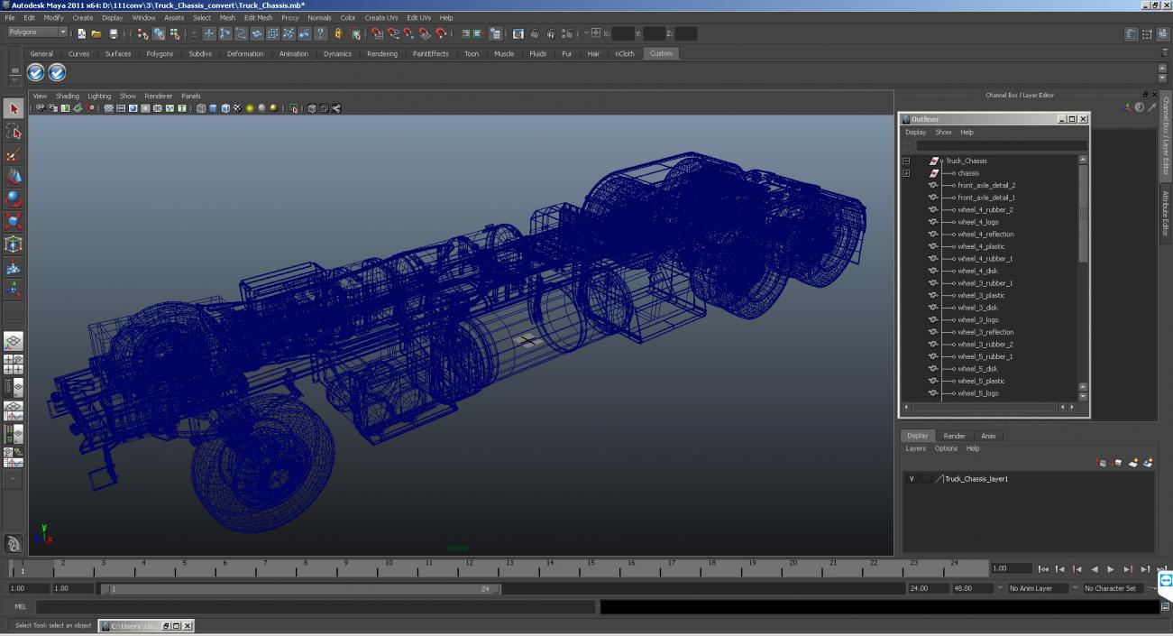 3D Truck Chassis model