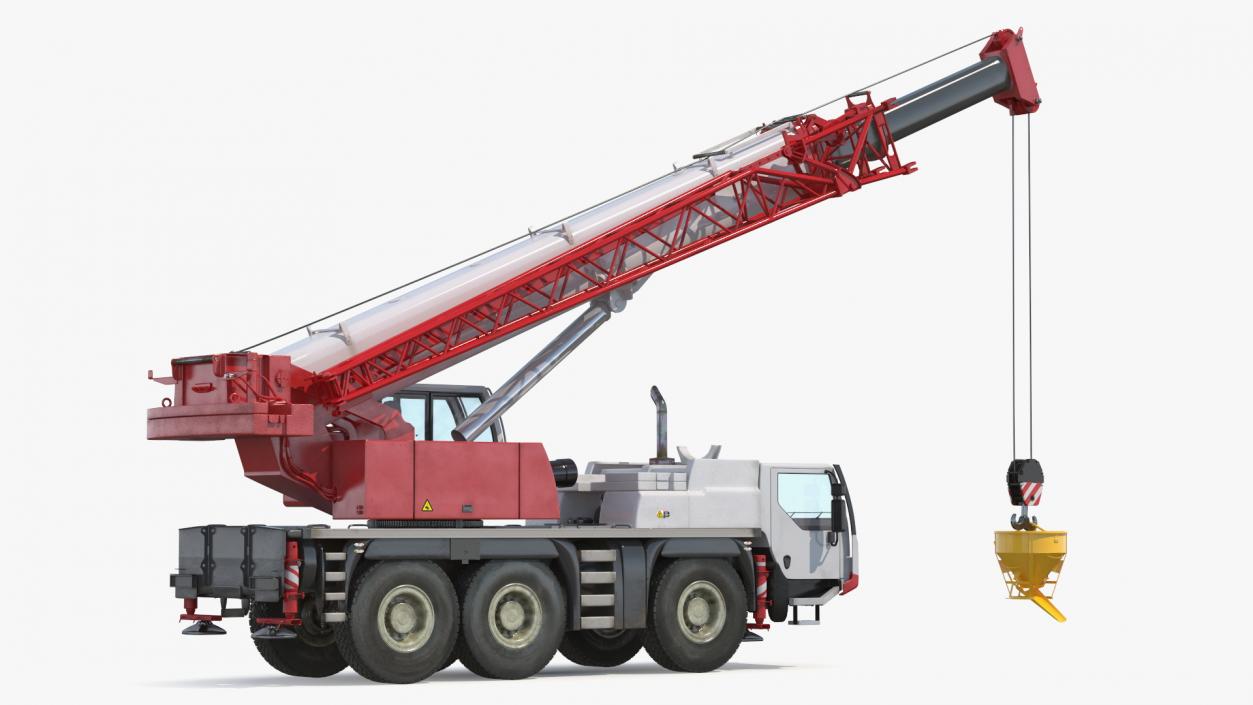 3D Mobile Construction Crane with Concrete Bucket