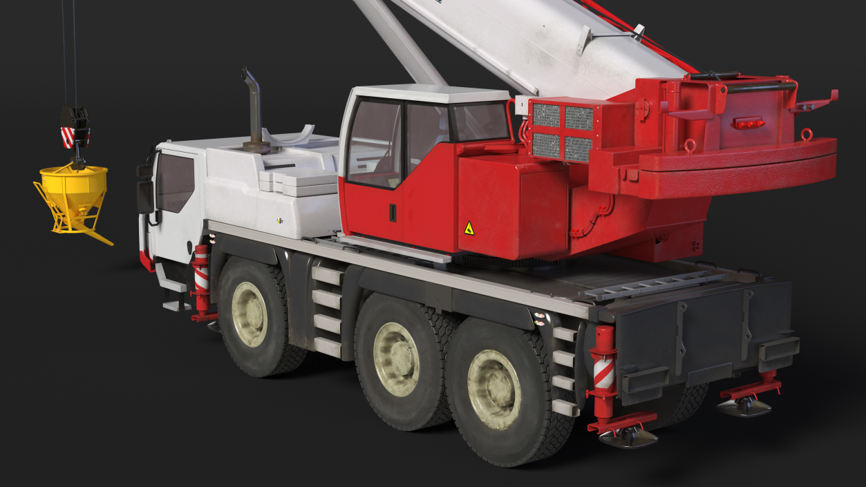 3D Mobile Construction Crane with Concrete Bucket