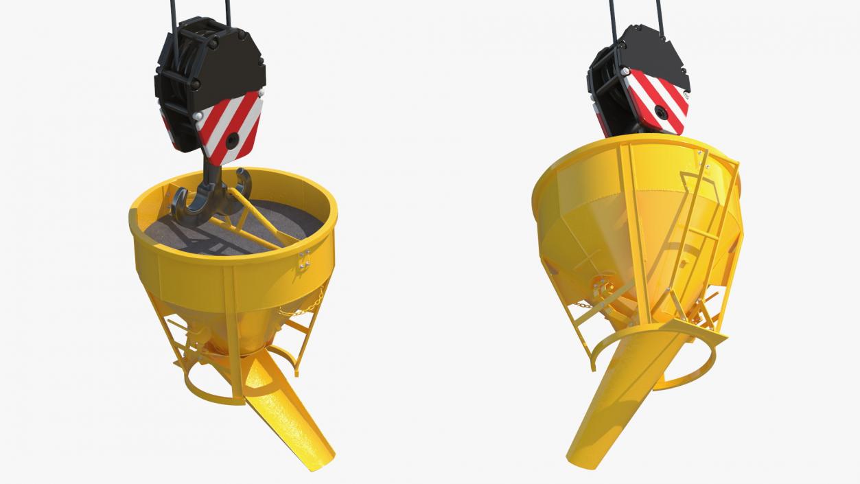 3D Mobile Construction Crane with Concrete Bucket