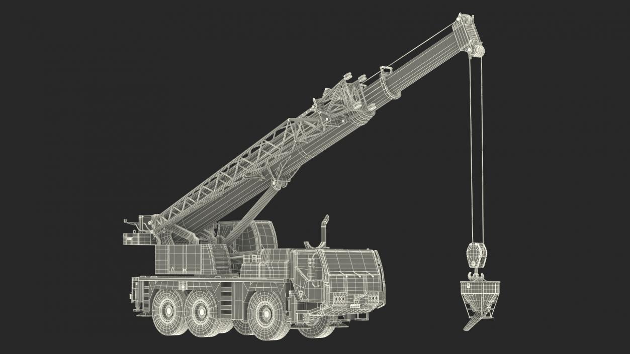 3D Mobile Construction Crane with Concrete Bucket