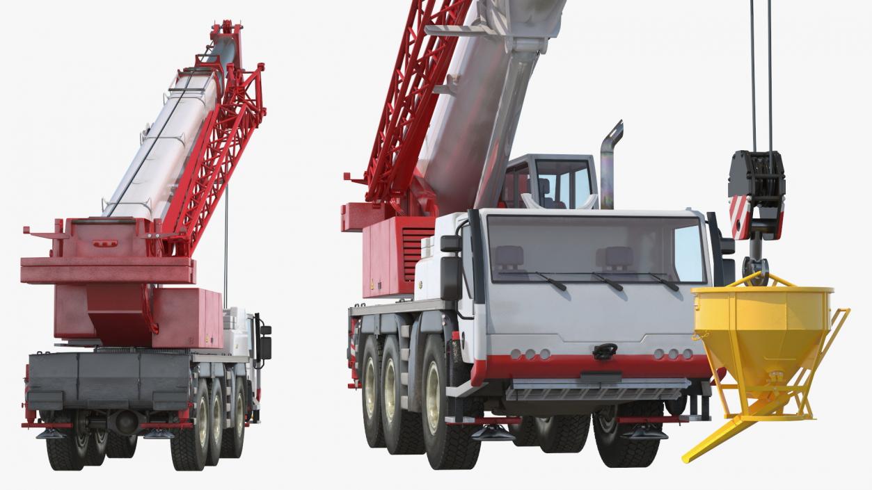 3D Mobile Construction Crane with Concrete Bucket