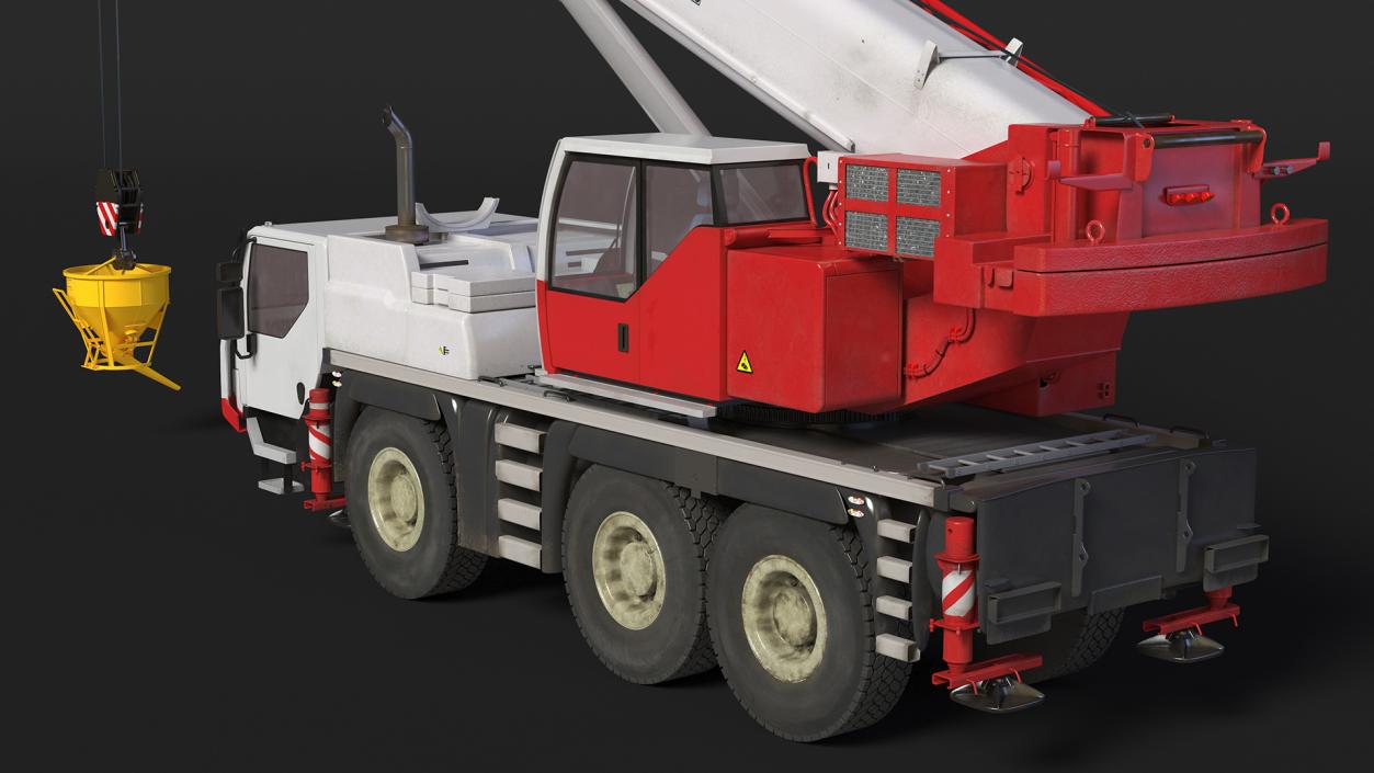 3D Mobile Construction Crane with Concrete Bucket