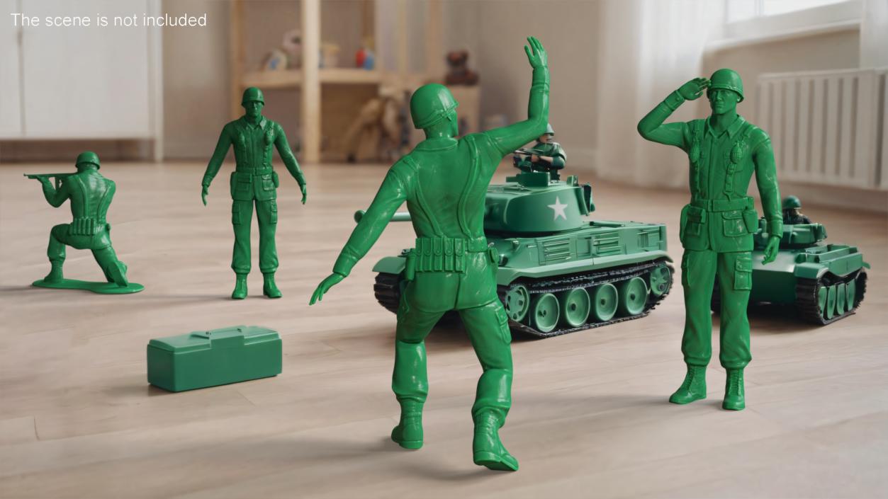 3D model Green Toy Soldier Assault