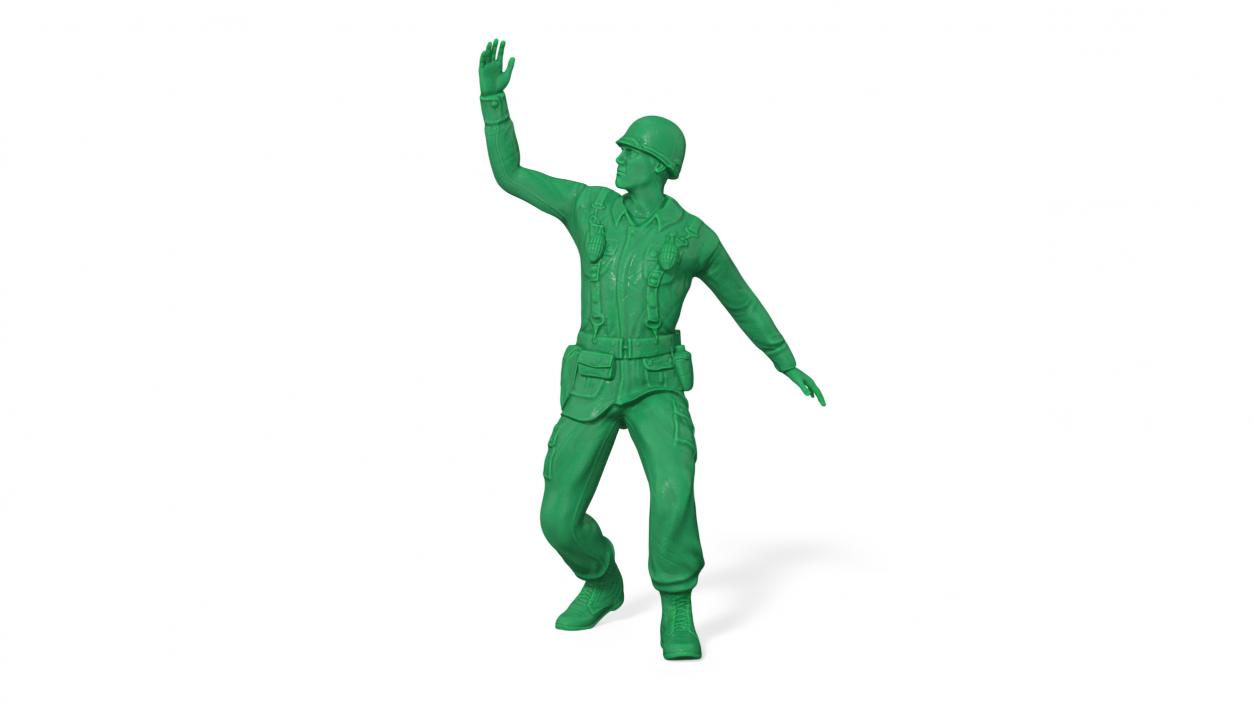 3D model Green Toy Soldier Assault