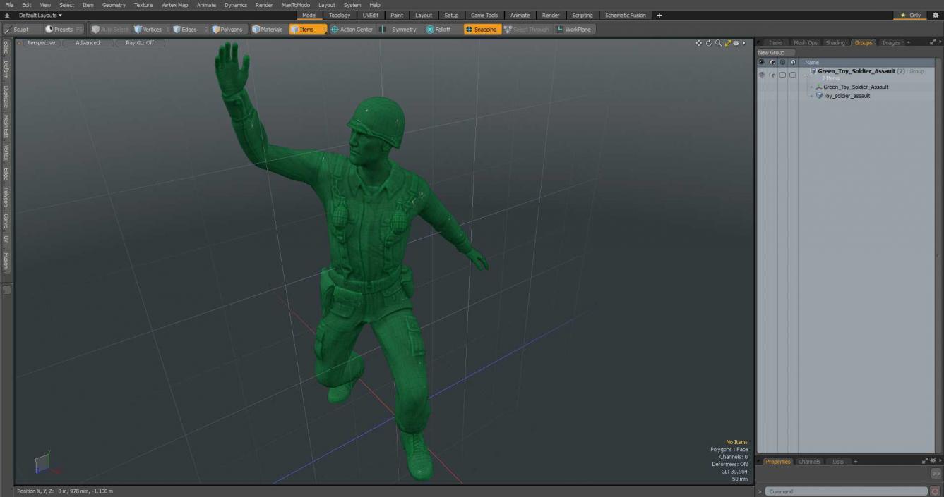 3D model Green Toy Soldier Assault