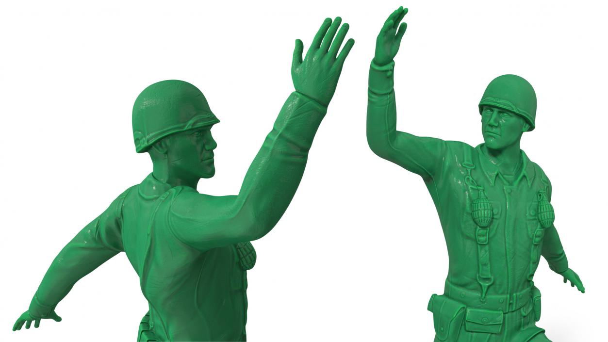 3D model Green Toy Soldier Assault