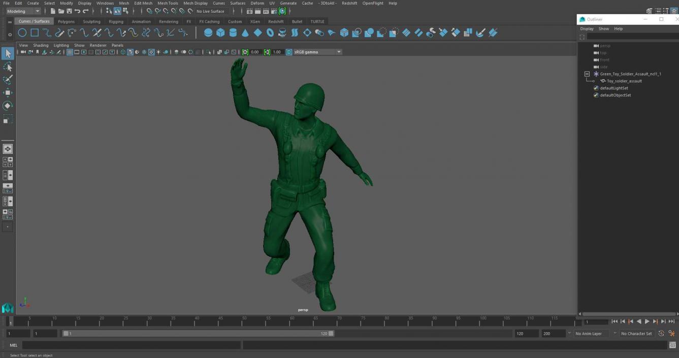 3D model Green Toy Soldier Assault