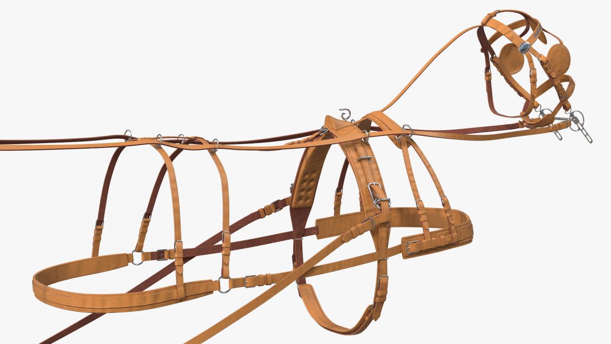 3D model Leather Single Driving Harness