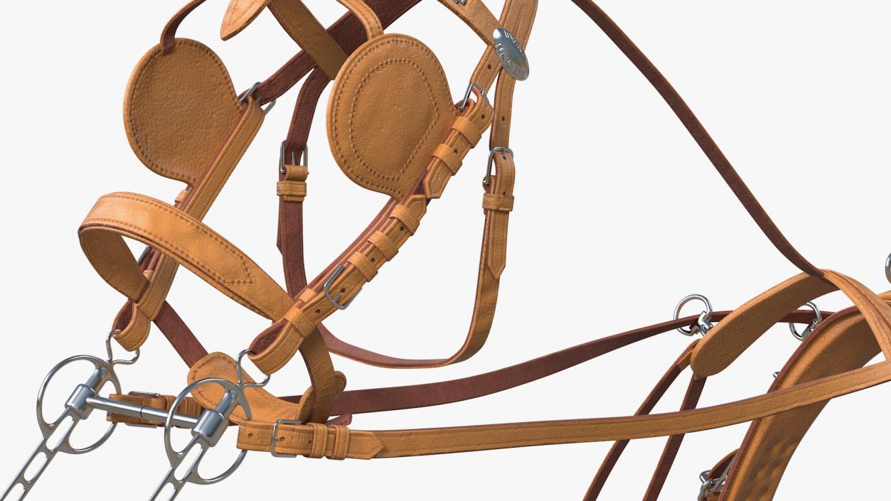 3D model Leather Single Driving Harness