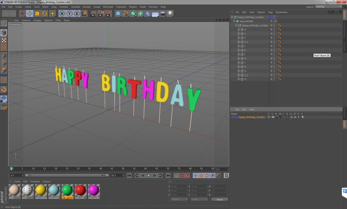 Happy Birthday Candles 3D