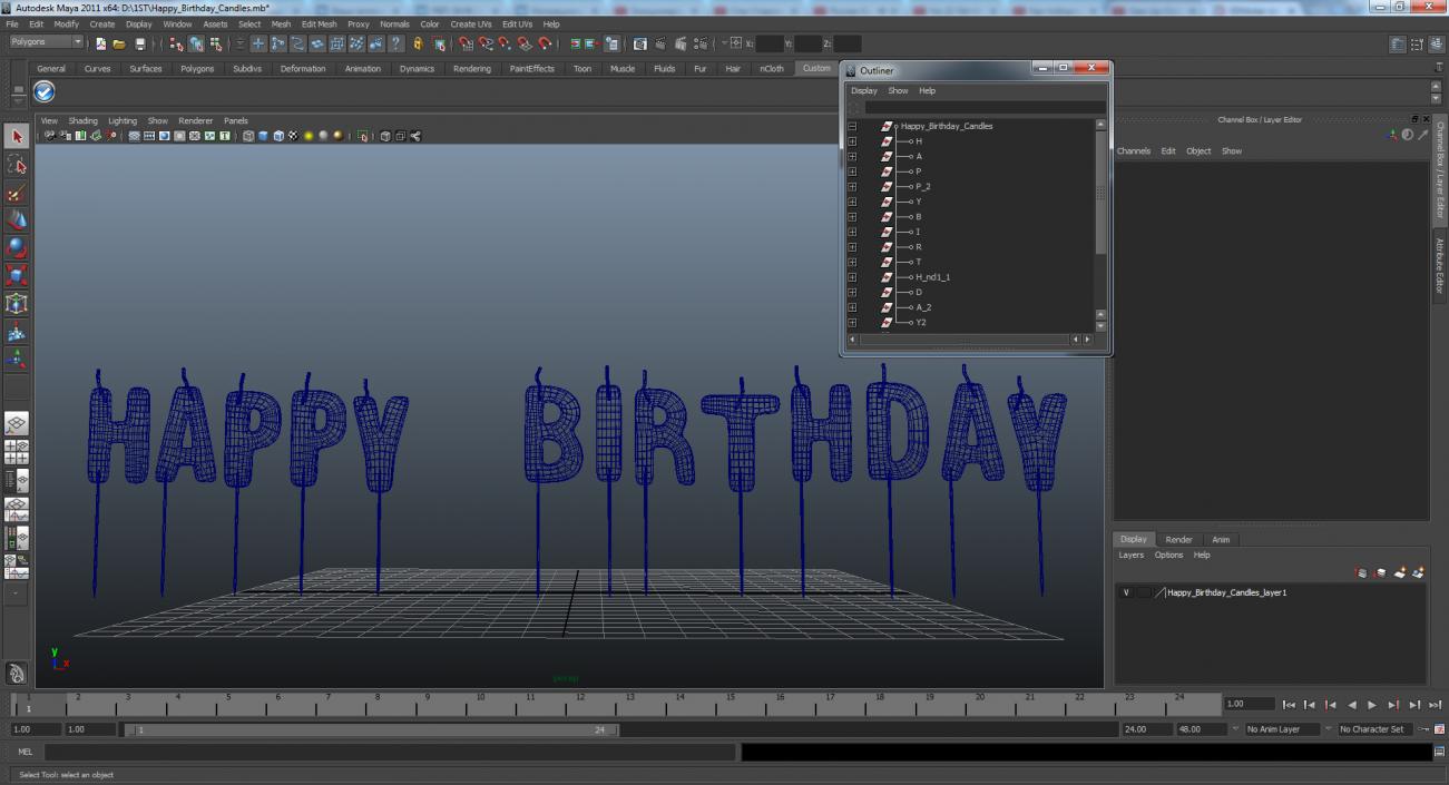 Happy Birthday Candles 3D