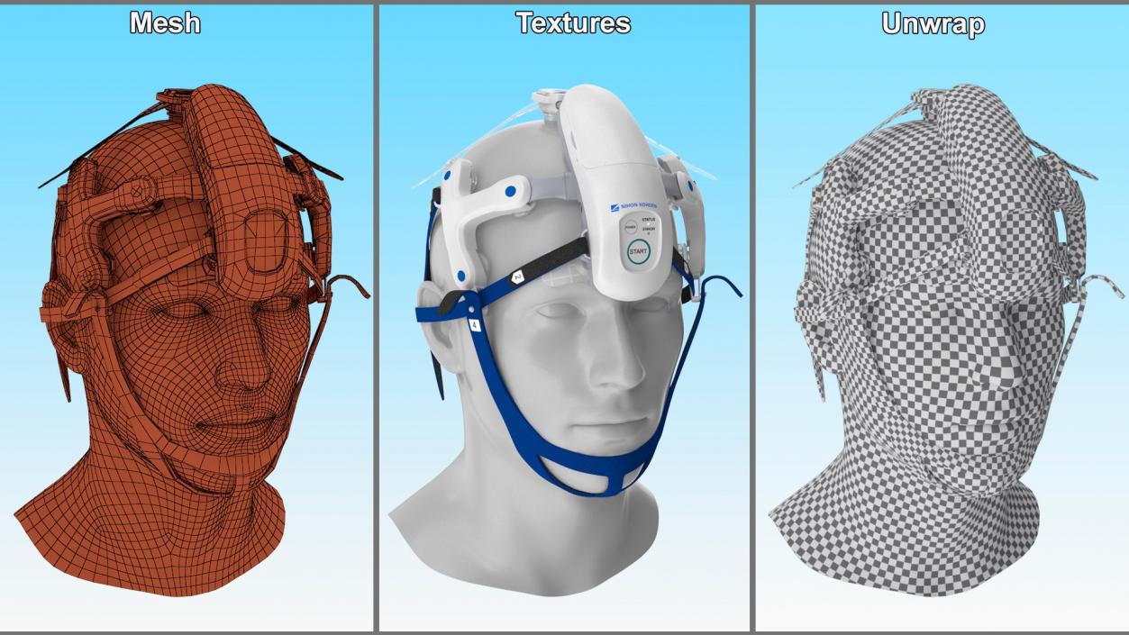 Electroencephalography EEG Equipment Collection 3D