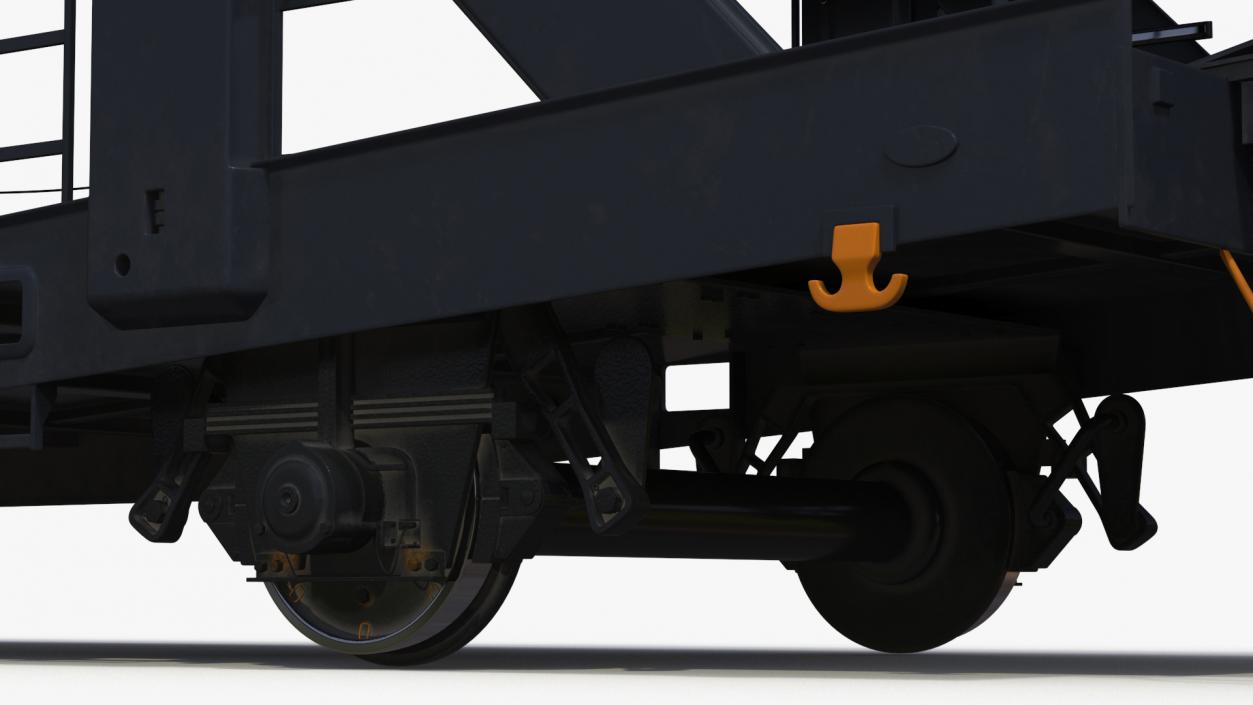 3D Freight Locomotive with Auto Carrier Loaded model