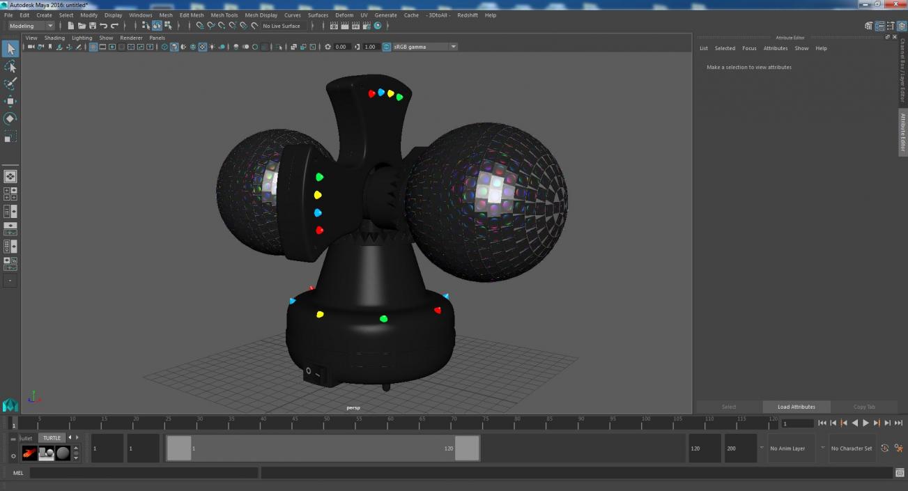 Twin Disco Mirror Ball Switched on 3D model