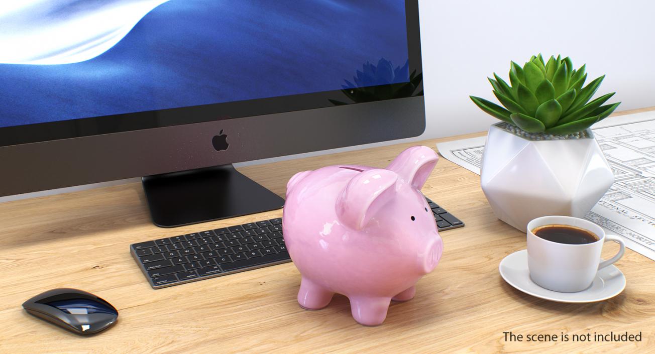 3D Ceramic Piggy Bank model