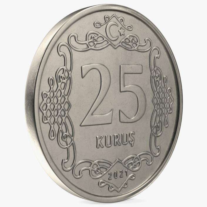 3D model Turkey Coin 25 Kurus