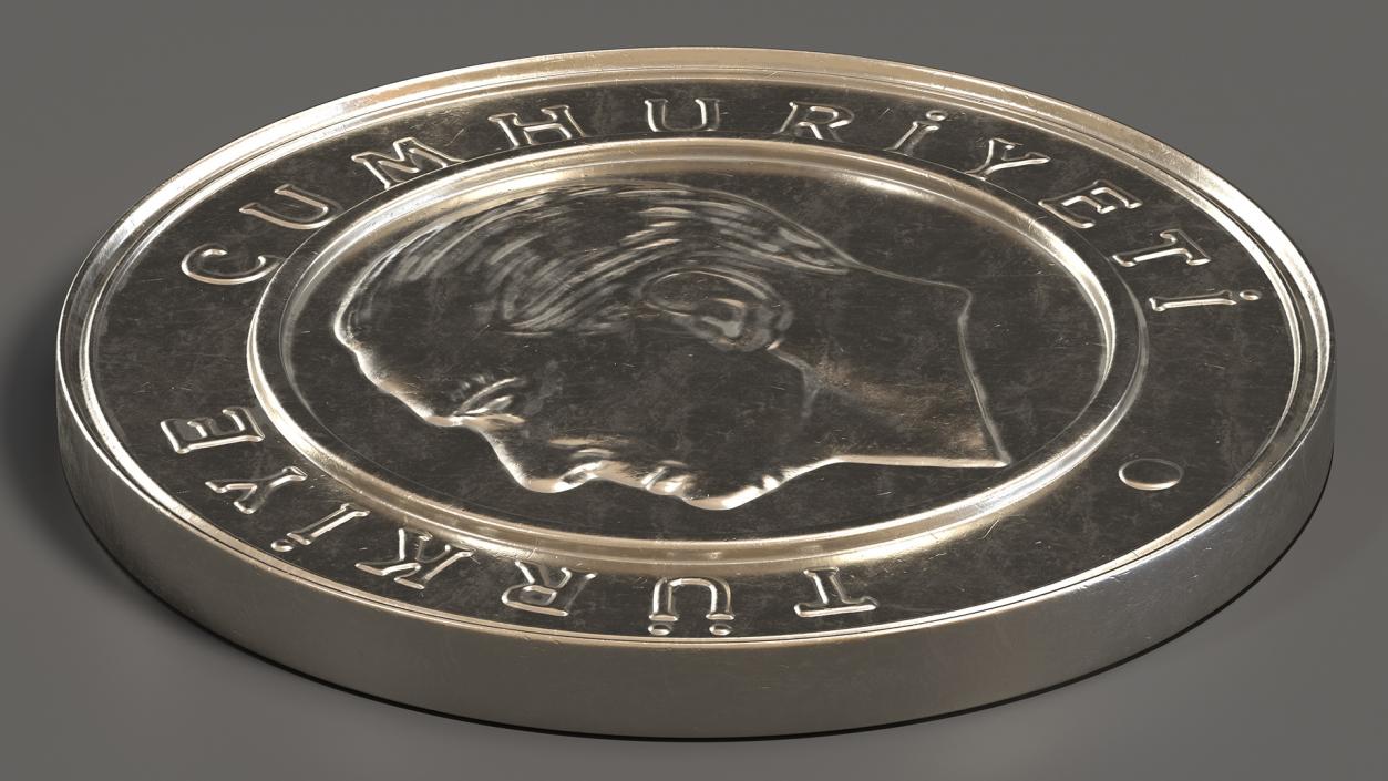 3D model Turkey Coin 25 Kurus