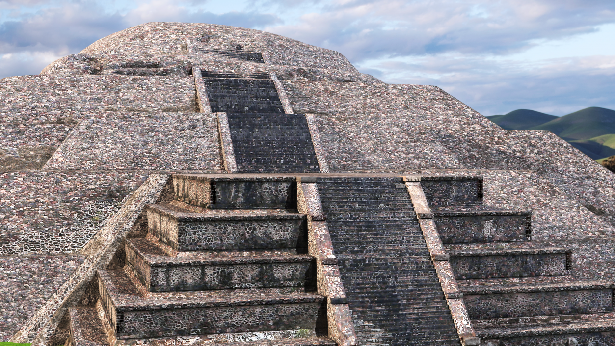 3D Teotihuacan Piramide de la Luna