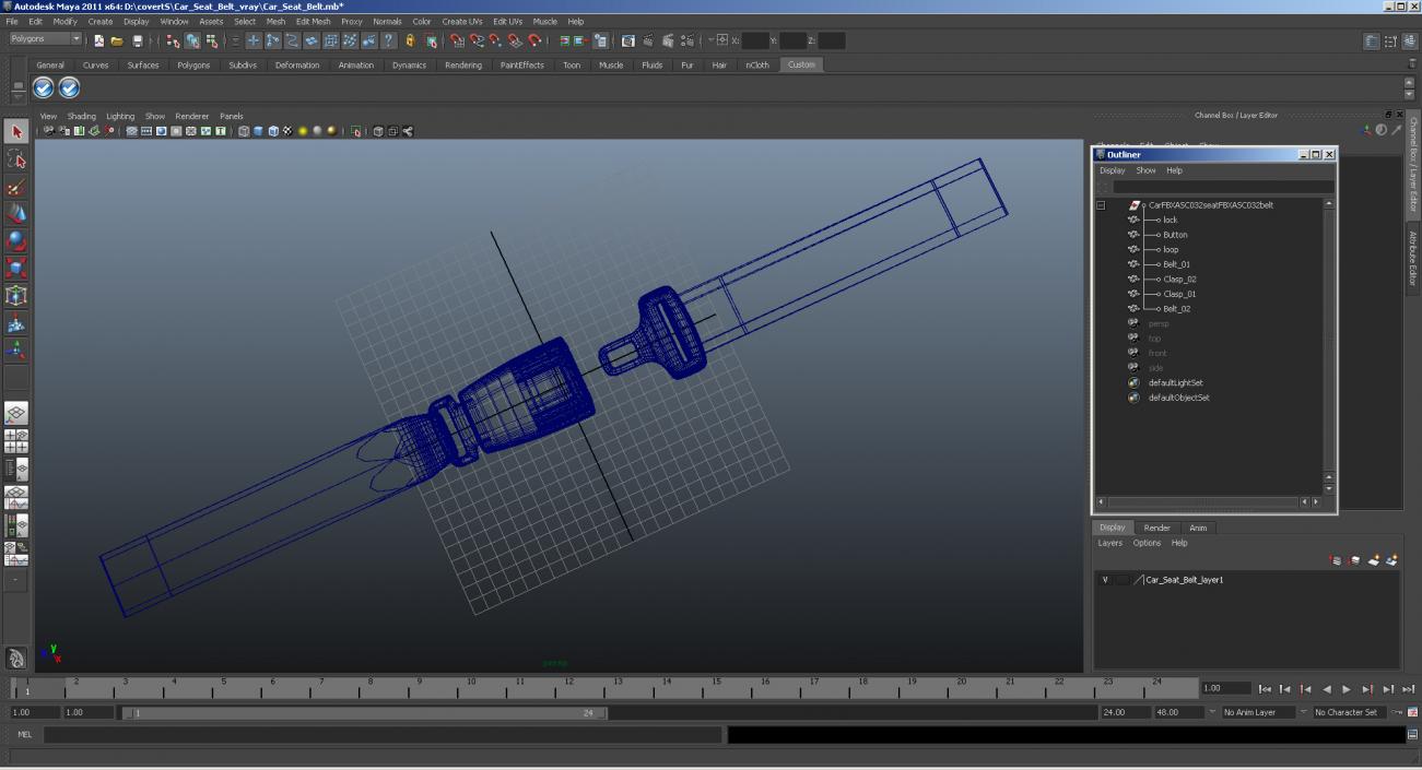 3D Car Seat Belt model