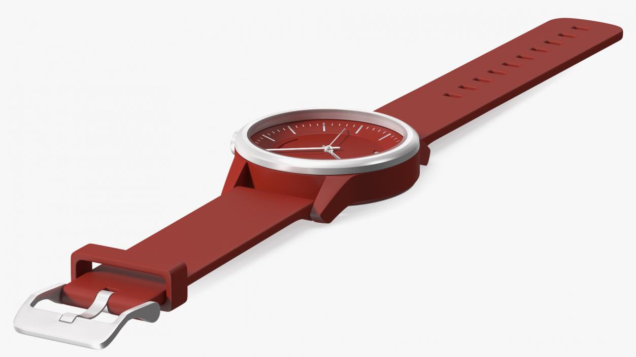 3D Sportive Watch with Unfastened Strap