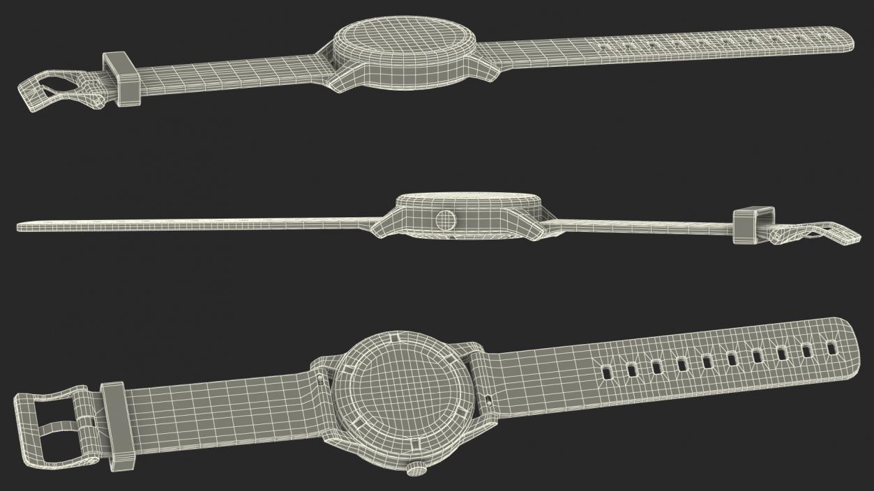 3D Sportive Watch with Unfastened Strap