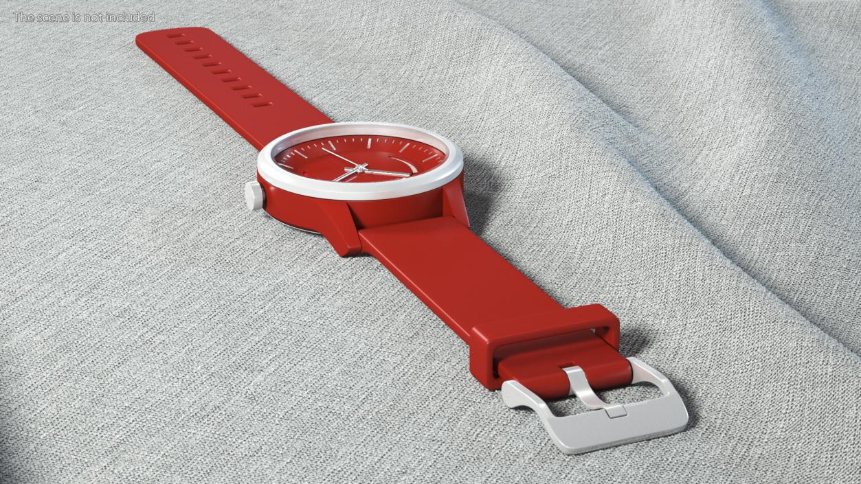 3D Sportive Watch with Unfastened Strap