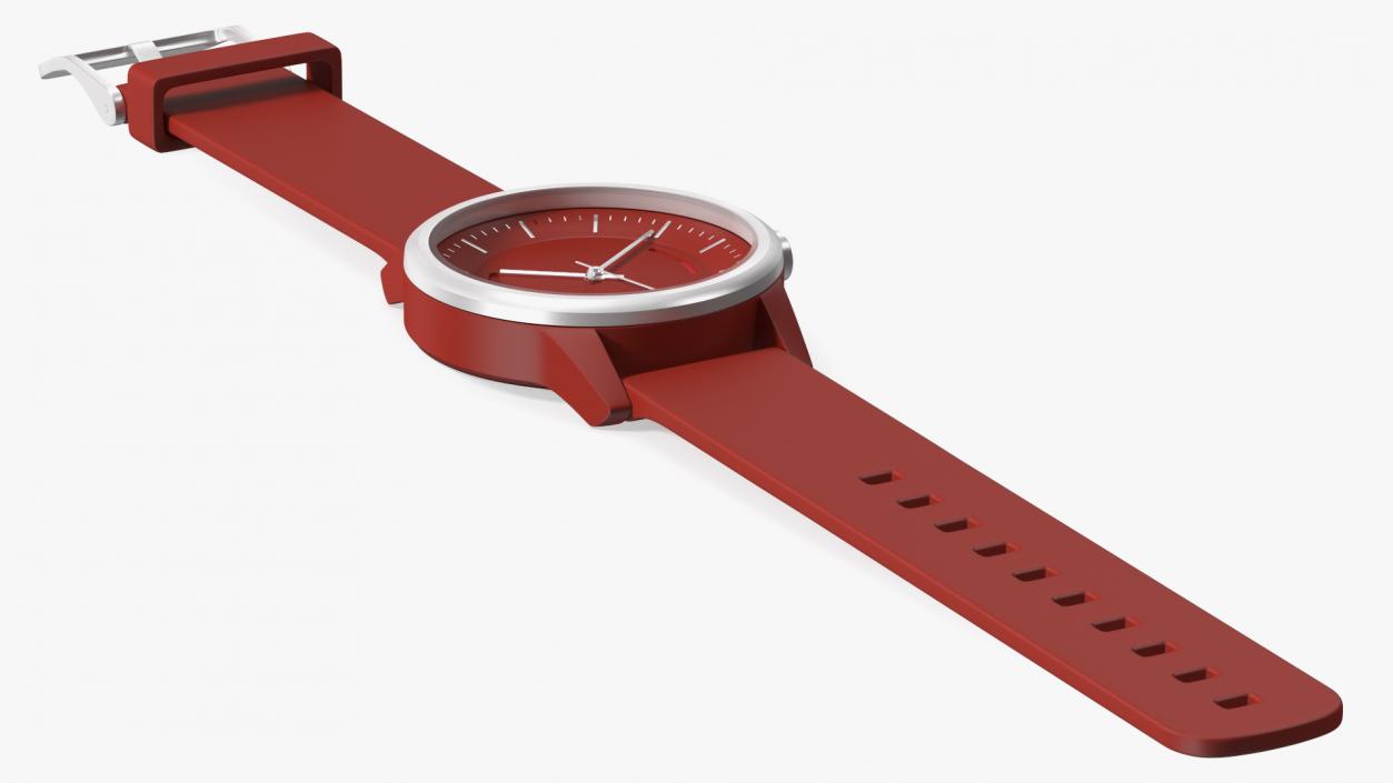 3D Sportive Watch with Unfastened Strap