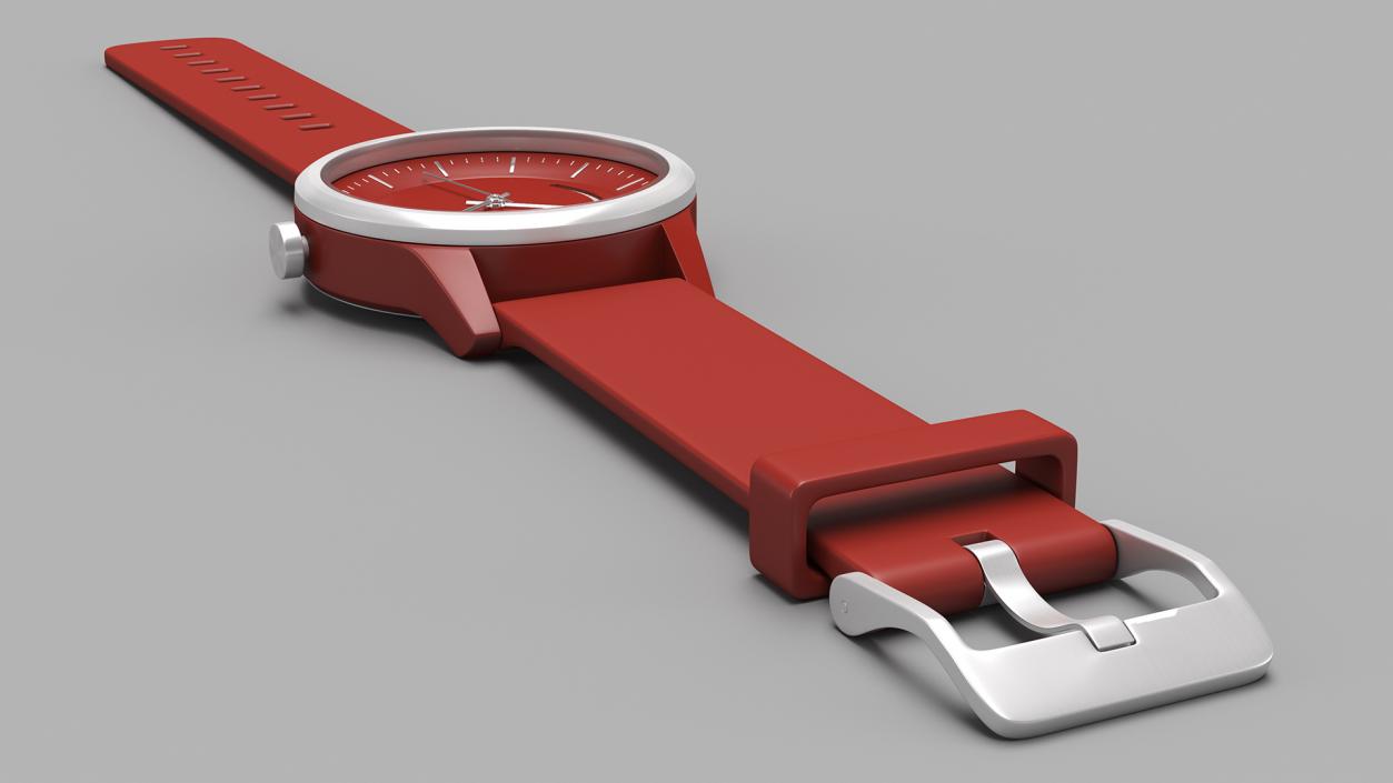 3D Sportive Watch with Unfastened Strap