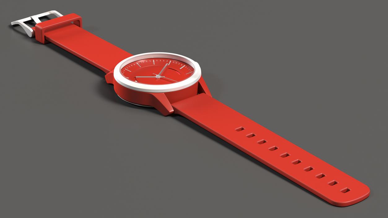 3D Sportive Watch with Unfastened Strap