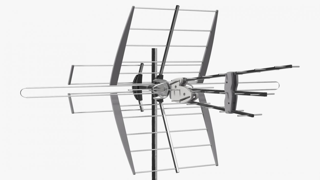 Outdoor Combined VHF UHF Antenna Amplified 3D