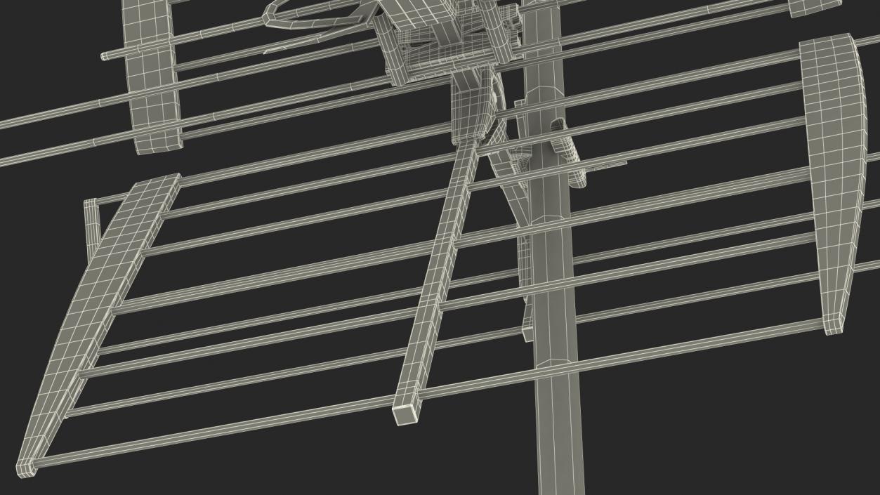 Outdoor Combined VHF UHF Antenna Amplified 3D