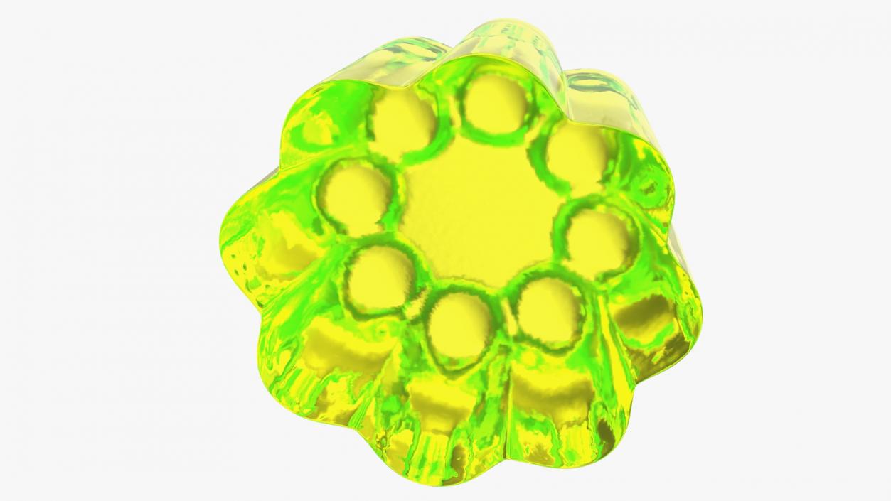 3D Yellow Vanilla Jelly Pudding model