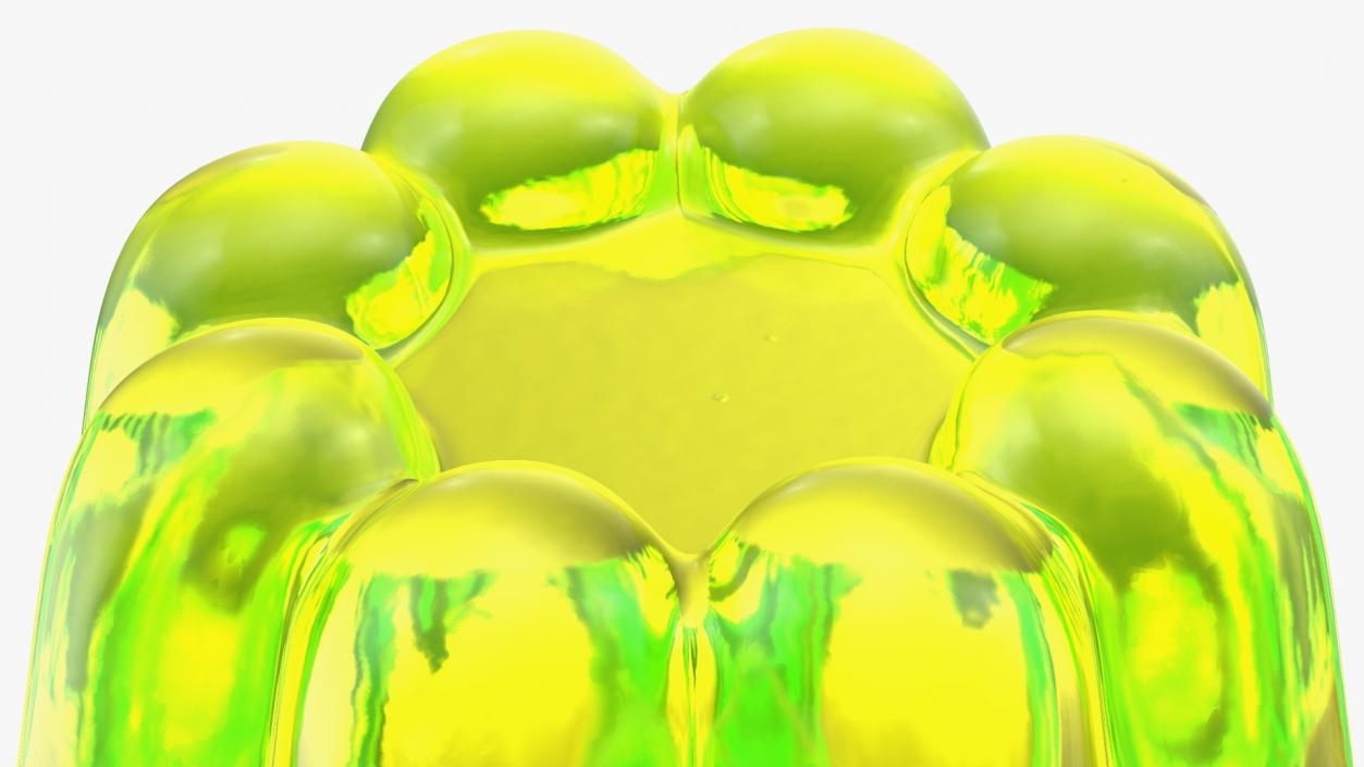 3D Yellow Vanilla Jelly Pudding model