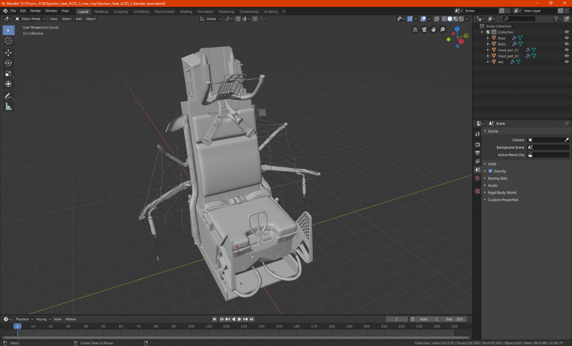 3D model Ejection Seat ACES 5