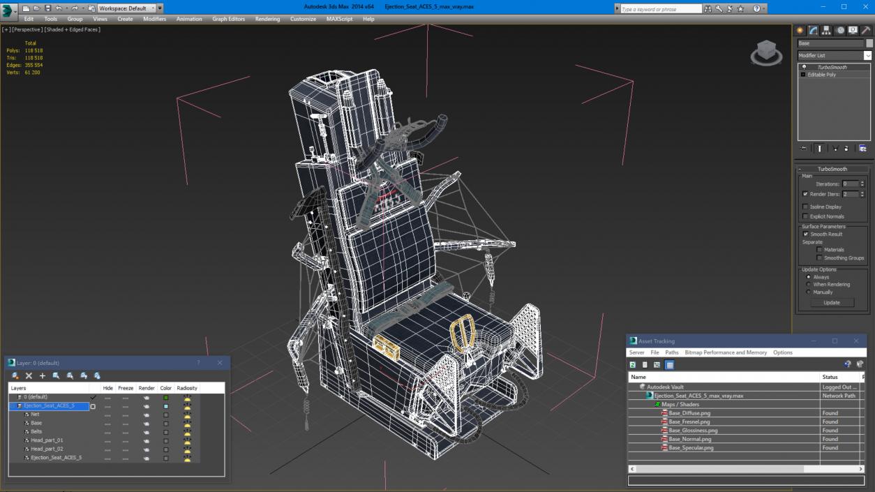 3D model Ejection Seat ACES 5