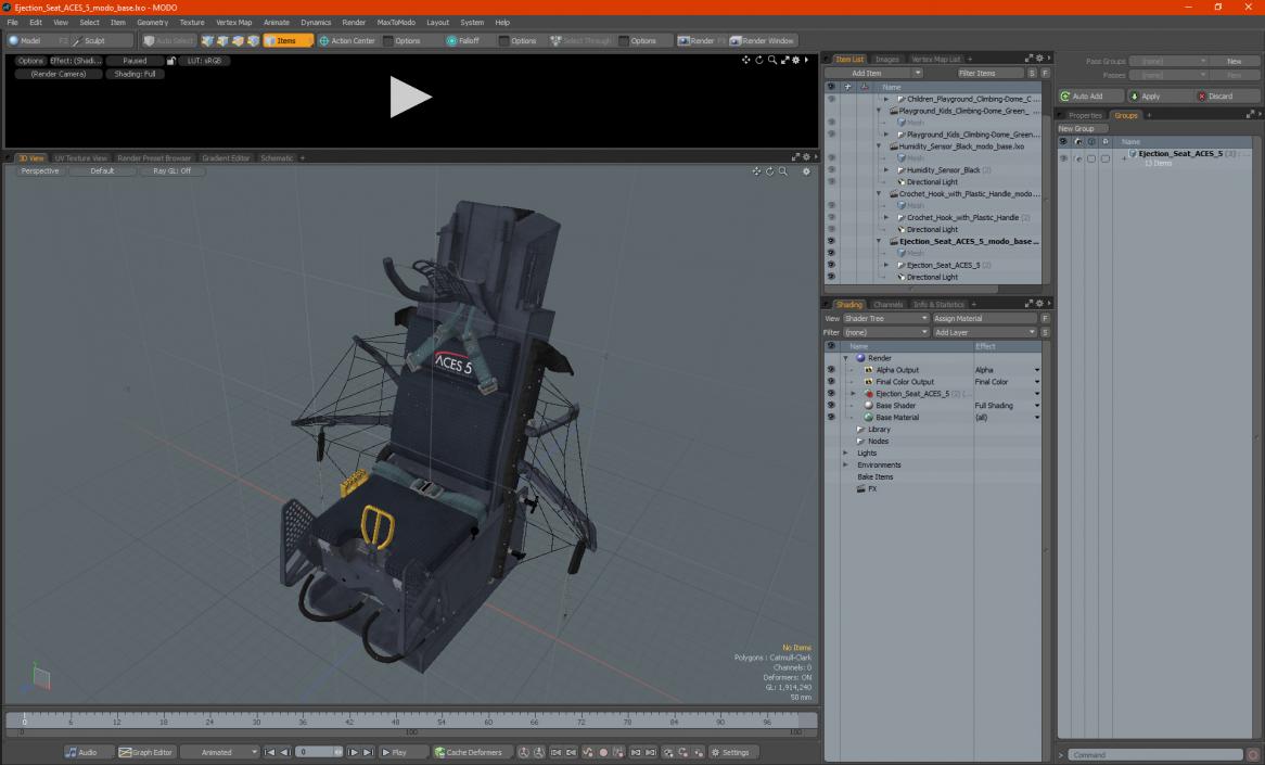 3D model Ejection Seat ACES 5