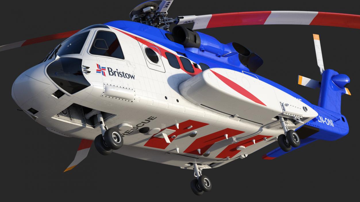 3D model Sikorsky S-92 Civil Helicopter