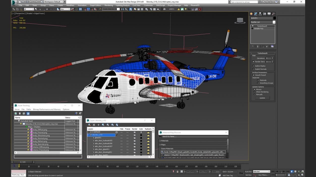 3D model Sikorsky S-92 Civil Helicopter