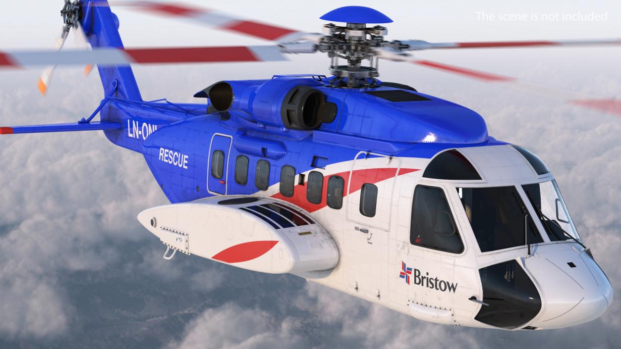 3D model Sikorsky S-92 Civil Helicopter